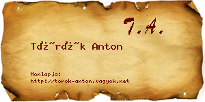 Török Anton névjegykártya